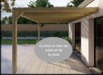 Pergola adossée - Larg: 9 m X Prof: 5 m 